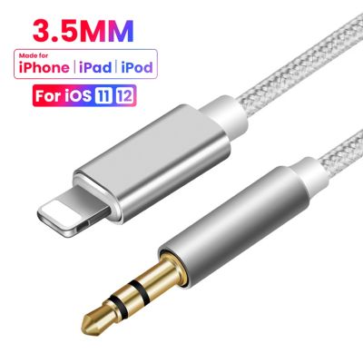 Chaunceybi 3.5mm AUX Audio Cable 8 Pin To 3.5 mm Jack iPhone 7 X XS MAX Car Headphone Headset Aux Converter