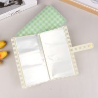 240 Pockets Plaid Album Photo Card Holder Book Card Book Business 3Inch Transparent Idol Collect Book Photo Album Holder 1PC