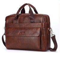 Men Genuine Leather Handbags Casual Leather Laptop Bags Male Business Travel Messenger Bags Mens Crossbody Shoulder Bag