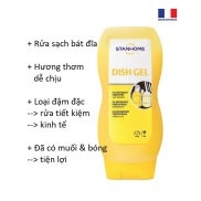 Gel rửa bát cho máy Stanhome Dish gel - Hàng Pháp - Rửa tiết kiệm