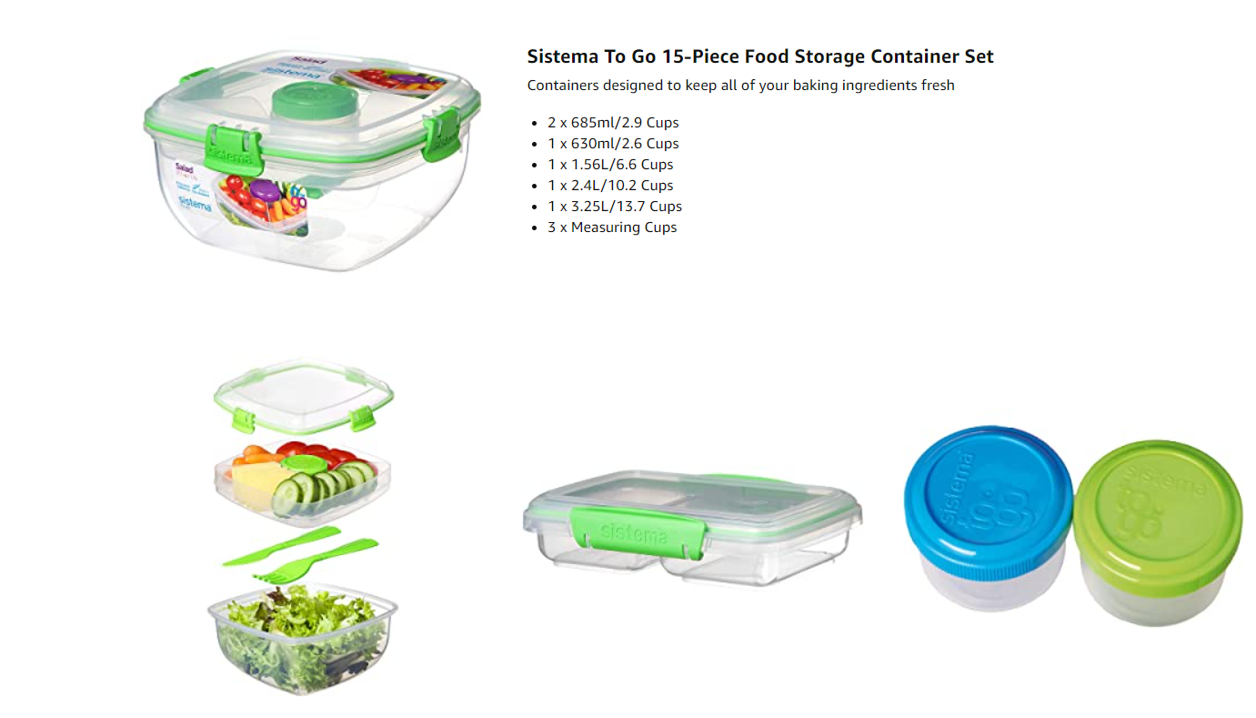 Sistema Klip It Collection Small Split Food Storage Containers 1.5 Cup Each 3pcs for sale online 