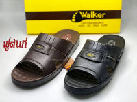 Walker รองเท้าแตะหนังแท้ วอร์คเกอร์ รุ่น M1337 หนังแท้ สีดำ น้ำตาล ไซส์ 39-46