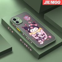 เคส JIUMOO สำหรับ iPhone 11 11 Pro 11 Pro Max,เคสการ์ตูนลาย Kuromi สุดซนบางขอบสี่เหลี่ยมด้านข้างดีไซน์ใหม่กันกระแทกเคสมือถือแข็งปลอกซิลิโคนคลุมทั้งหมดกล้องป้องกันแสง