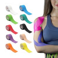 【LZ】ↂ  Kinesiology Adhesive Muscle Bandage Sports Cotton Elastic Strain Injury Tape Joelho Pain Relief Adesivos 5 Tamanhos