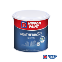 Nippon Paint Weatherbond Sheen นิปปอนเพนต์ เวเธอร์บอนด์ สีน้ำทาอาคาร สำหรับภายนอก ขนาด 1 แกลลอน(3.785L.) เนียน