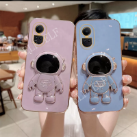 เคสมือถือชุบโลหะแฟชั่นสำหรับ OPPO Reno 10 / 10 Pro / 10 Pro + กล้องป้องกันเคสทีพียูนิ่ม OPPO Reno 10 5G พร้อมนักบินอวกาศฝาปิดมีที่ยึด OPPO Reno 10Pro บวก5G