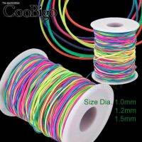 ❒☸♈ Rainbow Elastic Band Tape Braid Bracelet String Round Elastic Rubber Stitching Sewing Cord Ribbon Rope Clothes 1mm 1.2mm 1.5mm