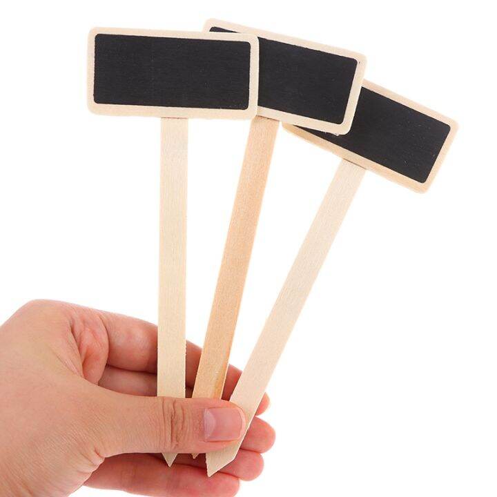 10pcs-mini-plant-labels-wooden-chalkboard-plant-markers-blackboard-signs-garden-flowers-plants-tags-garden-decoration-tools