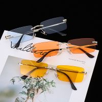 【CW】 1PC Rectangle Sunglasses Luxury Gradient Eyewear Fashion Brand Designer Glasses UV400 Protection Eyeglasses