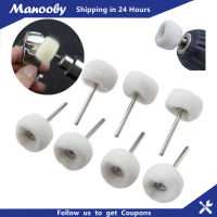 Manooby หัวขัดเจียรขนาดเล็กทำด้วยสักหลาดแผ่นขัด3มม. ก้านล้อกันชนโลหะแปรงแต่งเล็บเจาะสว่านอุปกรณ์เสริม