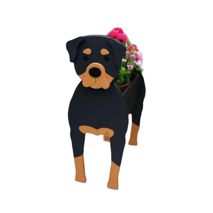 yurongfx-ของตกแต่งบ้านทำด้วยมือกระถางปลูกดอกไม้สุนัขพันธุ์บลูด็อกพุดเดิ้ลคอร์กี้ยอร์คเชียร์การ์เด้น