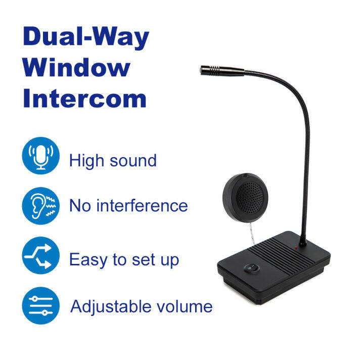 Dual Way Window Speaker Talk Through Glass Window Two Way Mic