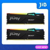 32GB (16GBx2) DDR5 6000MHz RAM (หน่วยความจำ) KINGSTON FURY BEAST DDR5 RGB (AMD EXPO) (BLACK) (KF560C36BBEAK2-32)