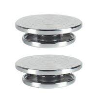 2X 12/15cm Double Face Use Aluminum Alloy Turntable for Ceramic Clay Sculpture Platform Pottery Wheel Rotating Tools