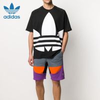 Adidas เสื้อยืดแขนสั้นลําลอง พิมพ์ลายโลโก้ ขนาดใหญ่ สําหรับผู้ชาย และผู้หญิง FM9904 2022 x1