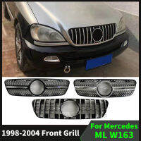 GT Diamond Front Inlet Grille กันชนย่าง Hood ตาข่าย Grid Tuning สำหรับ Mercedes Benz M ML W163 1998-2004 ML320 ML350อุปกรณ์เสริม