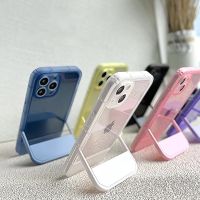 【CC】 Bracket iPhone 14 13 12 XR X XS 7 8 Transparent Soft Silicone Holder Back Cover