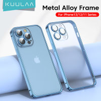 KUULAA เคส iPhone Case For iPhone 13 12 Pro Max Mini Full Lens Protection Cover For iPhone 13Pro Max Plating Metal Back Case Coque