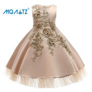 MQATZ Cô Gái Ăn Mặc Công Chúa Ăn Mặc, Đầm Dạ Hội Tiệc Cưới Thêu Hoa Hậu, 3