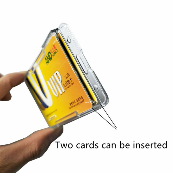 แข็งตราผู้ถือบัตรบัตรกล่องพลาสติกใส่นามบัตร
