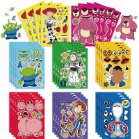 8/16Sheets Disney Toy Story Puzzle Stickers Game Make a Face Children DIY Assemble Jigsaw Kids Toys Decoration Theme Party Gifts Stickers