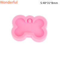 ?【Lowest price】Wonderful ซิลิโคนกระดูกรูปร่างเรซิ่นแม่พิมพ์พวงกุญแจจี้ DIY แท็กสุนัขหล่อแม่พิมพ์เครื่องมือ