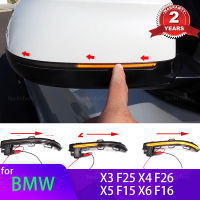 2Pcs รถด้านข้างกระจก Blinker Indicator โคมไฟ LED แบบไดนามิกไฟเลี้ยวสำหรับ BMW F25 F16 X4 F26 X5 X3 2014-2018