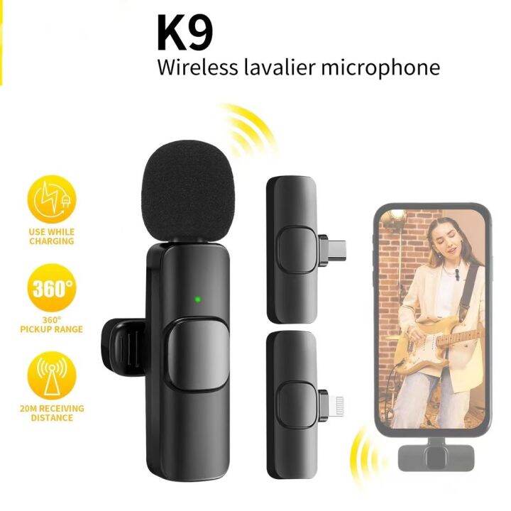 100 Original AMZ Wireless Lavalier Microphone for Phone Vlogging