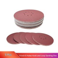 15 PCS 9 Inch 8 Hole Hook Loop Sandpaper 60-240 Grits Abrasive Sanding Disc for Drywall Sander Wood Furniture Finishing