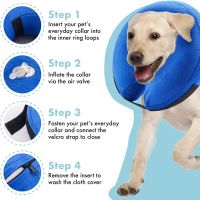 Holiday Discounts Elizabethan Collar Soft Dog Cone Collar Inflatable Pet Cone Collar For Small Large Dogs Cats E-Collar For Dogs  Recovery