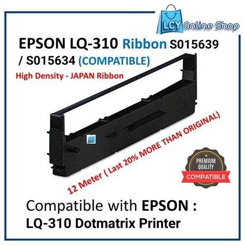 Epson LQ310 LQ 310 LQ310 Dot Matrix Printer Ink Compatible Ribbon Black 12Meter Lazada