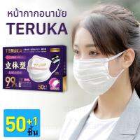 ?? TERUKA หน้ากากอนามัยญี่ปุ่น ทรงจีบ กันเครื่องสำอางค์ สายคล้องหูนุ่ม