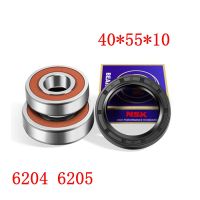 ;.[- For Sanyo Whirlpool Drum Washing Machine Water Seal（40*55*10）+Bearings 2 Pcs（6204 6205）Oil Seal Sealing Ring Parts