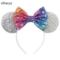 【CW】 New 5 quot; Bow Glitter Ears Headband Hairband Kids Hair Accessories Headwear