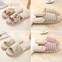 Adult Slippers toes Indoor on Flat bottoms Cotton linen