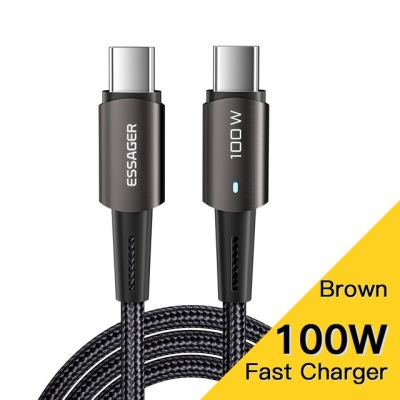 สาย USB C 100W PD QC 4.0 3.0 USB ชนิด C ชนิด C ชนิดสายชาร์จเร็วสำหรับ MacBook Pro Samsung Xiaomi สายชาร์จ