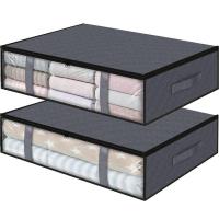 Non-woven Organizer Fabric Quilt Storage Box Foldable Clothes Save Space Large Capacity Under-bed Quilt Clothing Storage Bag