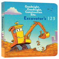 Good night, car on the construction site digital exciters 123 English original picture book cardboard book