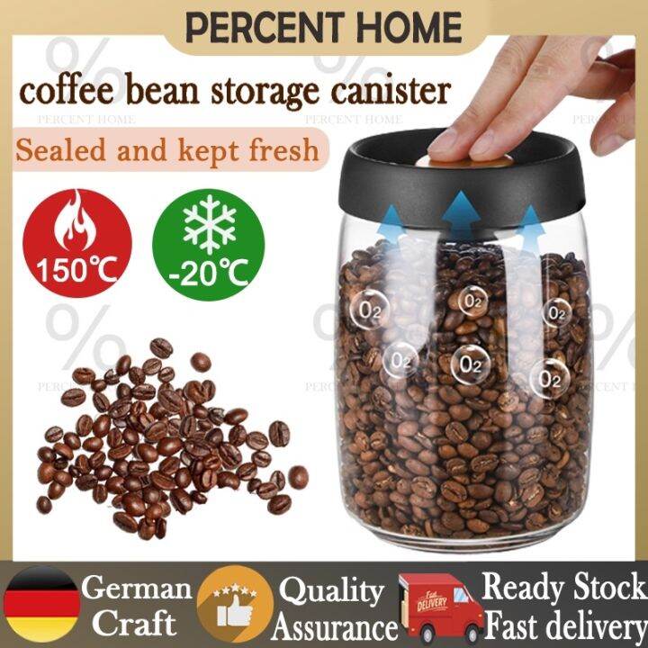 vacuum coffee bean storage container