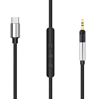 ▪✙✺ OFC USB Type C To 2.5mm Braided Cable for Audio Technica ATH-M70X ATH-M60X ATH-M50X ATH-M40X ATH M70X M60X M50X M40X Headphones