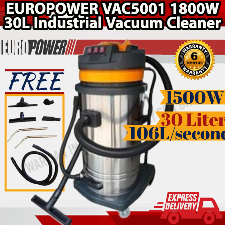 Europower Industrial Wet And Dry Vacuum Cleaner 1800w Vac5001 Lazada