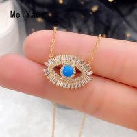 MeiYang Retro แฟชั่น Punk Devil S Eye จี้สร้อยคอผู้หญิงเพชร CZ Zircon Exquisit Clavicle Chain เครื่องประดับ