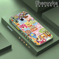 เคส Chenyyka สำหรับ Infinix Smart 4เคส X653 4C สมาร์ทเคสแบบเต็มหน้าจอมีน้ำค้างแข็งโปร่งใสของเล่นเรื่องราวแบบแข็งด้านข้างเป็นขอบสี่เหลี่ยมเคสนิ่มป้องกันกล้องปลอกซิลิโคนกันกระแทก