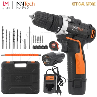 InnTech สว่านไร้สาย สว่าน 38V 2 ระบบ ปรับสปีดได้ สำหรับเจาะไม้ เหล็ก ขันน็อตสกรู พร้อม ดอกสว่าน อุปกรณ์ เครื่องมือช่าง มากถึง 29 ชิ้น Cordless Drill รุ่น IT-330DWE InnTech สว่านไร้สาย สว่าน 38V 2 ระบบ ปรับสปีดได้ สำหรับเจาะไม้ เหล็ก ขันน็อตสกรู พร้อม ดอกสว่าน อุปกรณ์ เครื่องมือช่าง มากถึง 29 ชิ้น Cordless Drill รุ่น IT-330DWE