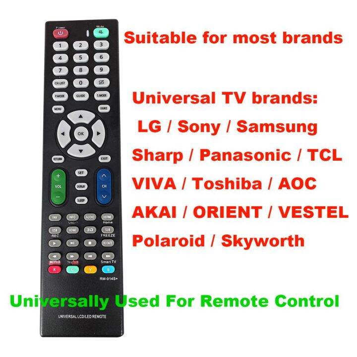 Rm-014s+ Remote Control Suitable For Led   Lcd Tv Smart Television Led 