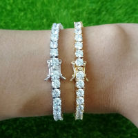 4mm ss Tennis chain Setting Zircon ss celets hip hop jewelry BB019