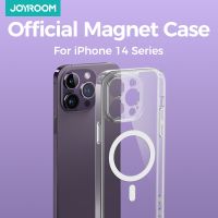 Joyroom Magnetic Case For iPhone14 13 12 Pro Max Transparent Cover For iPhone 13 Pro Max Case Wireless Charger Magnet Back Cover