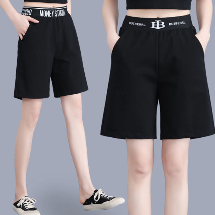 Large Size Sports Shorts Women's Summer Casual Shorts Loose High Waist ...