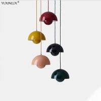 Colorful Flowerpot Pendant Lights Art Mushroom LED Hanging Lamp For Bedroom Living Dining Room Restaurant Hanging Lightings Deco