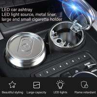 ที่เขี่ยในรถยนต์พร้อมไฟ LED แบบพกพา Ash Tray eless Auto Ashtray สารหน่วงไฟอุปกรณ์สูบ